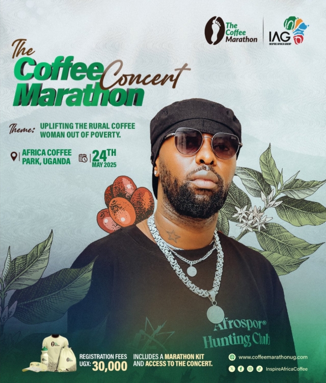 🚨 IT’S OFFICIAL! Uganda is brewing something BIG! ☕🔥#CoffeeMarathonUg is happening on May 21–24 2025 at Africa Coffee Park in Rwashamaire, Ntungamo.

🎯 Theme: "Uplifting the Rural Coffee Woman Out of Poverty"

🎤 LIVE: Diamond Platnumz, Eddy Kenzo, Ray G &amp; top artists!

✨ 4