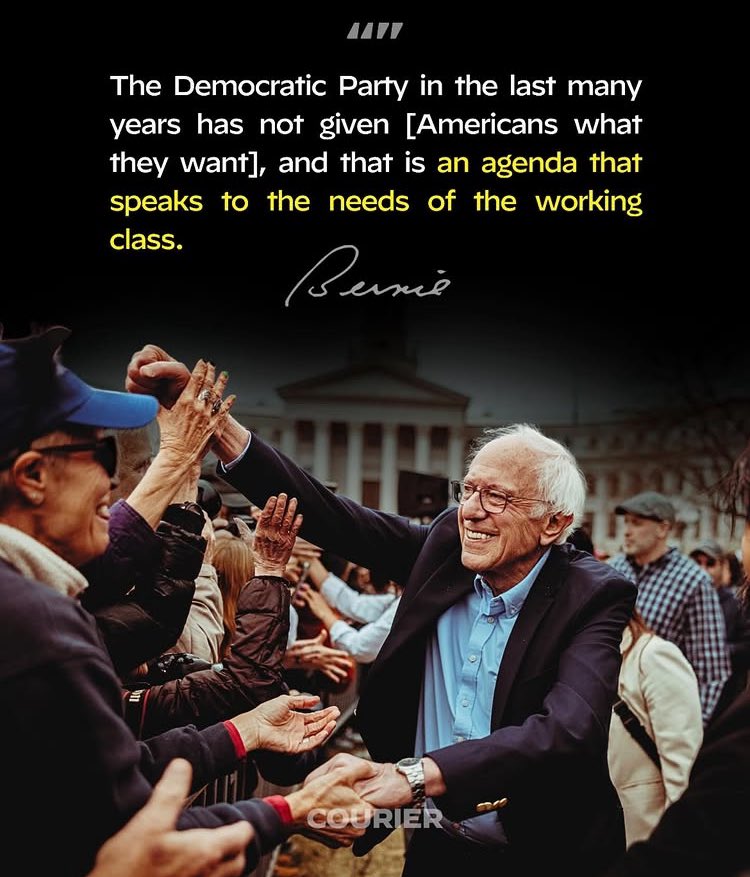 Bernie is getting more and more passionate about how he feels about the Democratic Party. 

He's right. 

I want Universal Healthcare, Universal Basic Income, expanded reforms for the Americans for Disabilities Act, reforms for our Mental Health system, Green New Deal, Publicly