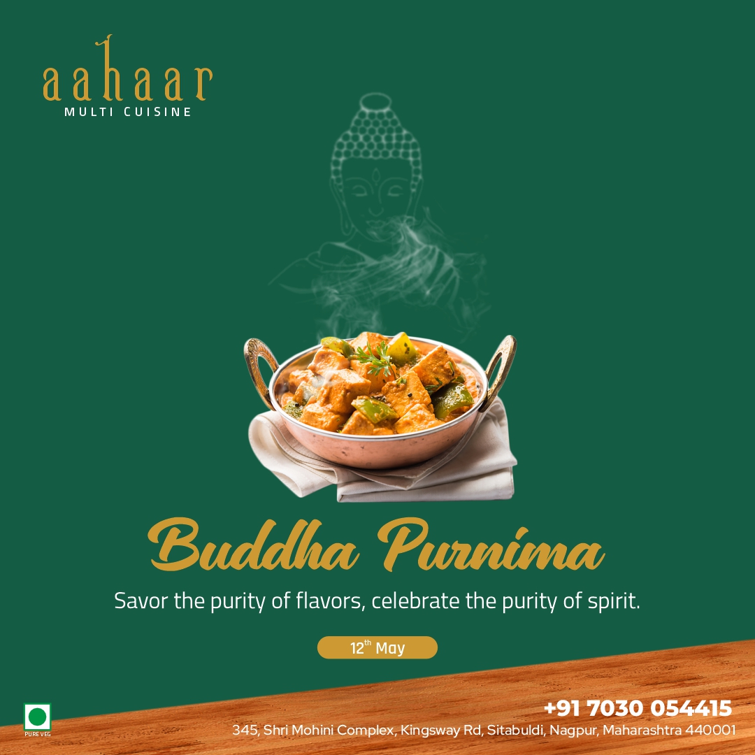 AahaarRestro's tweet photo. Celebrate peace and purity on your plate this Buddha Purnima.
Join us for a soulful dining experience. 🌿

#BuddhaPurnima #SoulfulFlavours #AahaarMoments https://t.co/HHavJ8a4lf
