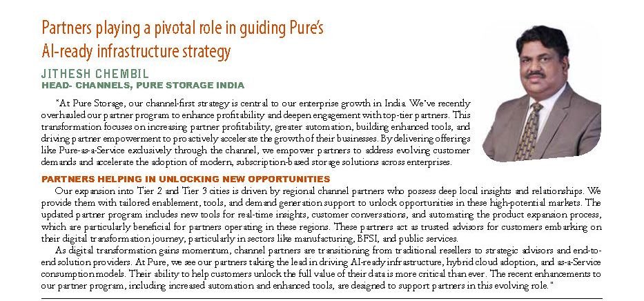 varindiamag's tweet image. Partners playing a pivotal role in guiding Pure’s AI-ready infrastructure strategy   

Mr. Jithesh Chembil HEAD- CHANNELS, @PureStorage INDIA  

Read Here: varindia.com/news/partners-…

#PureStorage #AIReadyInfrastructure #ChannelPartners 

@deepakvarindia