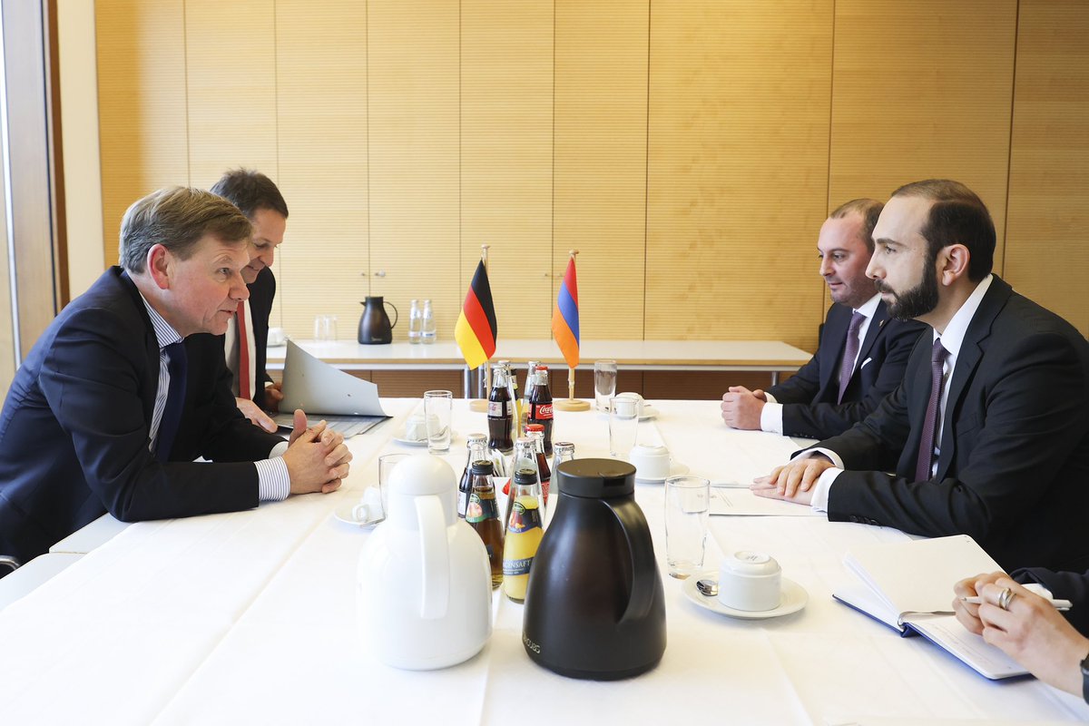 Ararat Mirzoyan (@araratmirzoyan) on Twitter photo I congratulate you, dear Johann Wadephul <a href="/AussenMinDE/">Johann Wadephul</a> on your appointment as Foreign Minister of #Germany, warmly recalling our discussion in February 2023. #Armenia’s solid partnership with 🇩🇪, built on shared values & interests, holds great promise for the future. I look I congratulate you, dear Johann Wadephul <a href="/AussenMinDE/">Johann Wadephul</a> on your appointment as Foreign Minister of #Germany, warmly recalling our discussion in February 2023. #Armenia’s solid partnership with 🇩🇪, built on shared values & interests, holds great promise for the future. I look