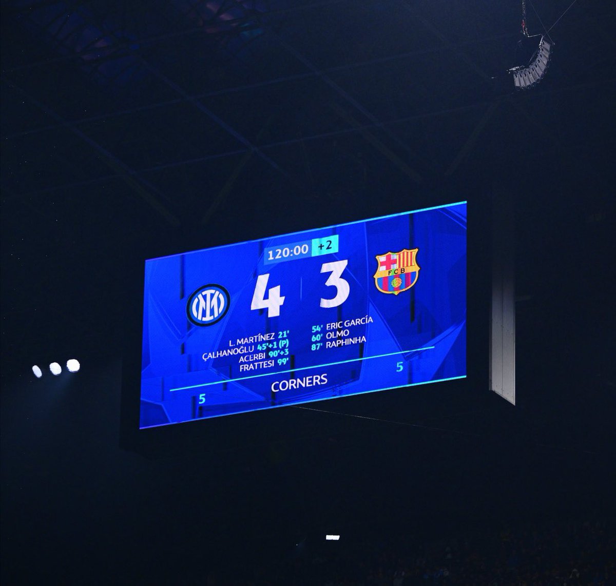 مباراة تاريخية!

اثبات جديد بسطوة الإنتر على برشلونة منذ ليلة المو الشهيرة والآن وسط تعثرات النيراتزوري المتتالية وفي ظل نشوة البرشا بفوز الكلاسيكو وتحقيق كأس الملك لا يتغير شيء ..

تحية للميستر إنزاغي وللمحارب العجوز أتشيربي صاحب الهدف الذي كان تتويجًا لكل ما قدّم 👏