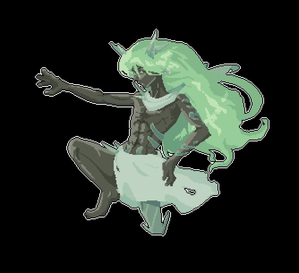 FEARprototype's tweet image. Drew pixelart version of @AceAlmansoori oc . Very interesting design 👍✨