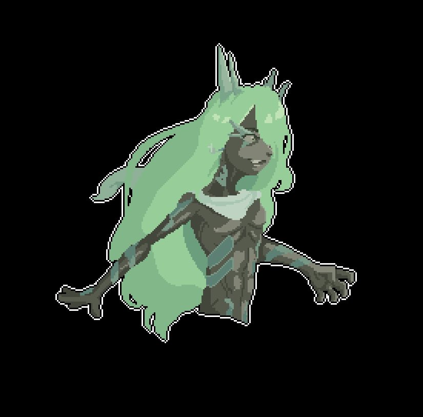 FEARprototype's tweet image. Drew pixelart version of @AceAlmansoori oc . Very interesting design 👍✨