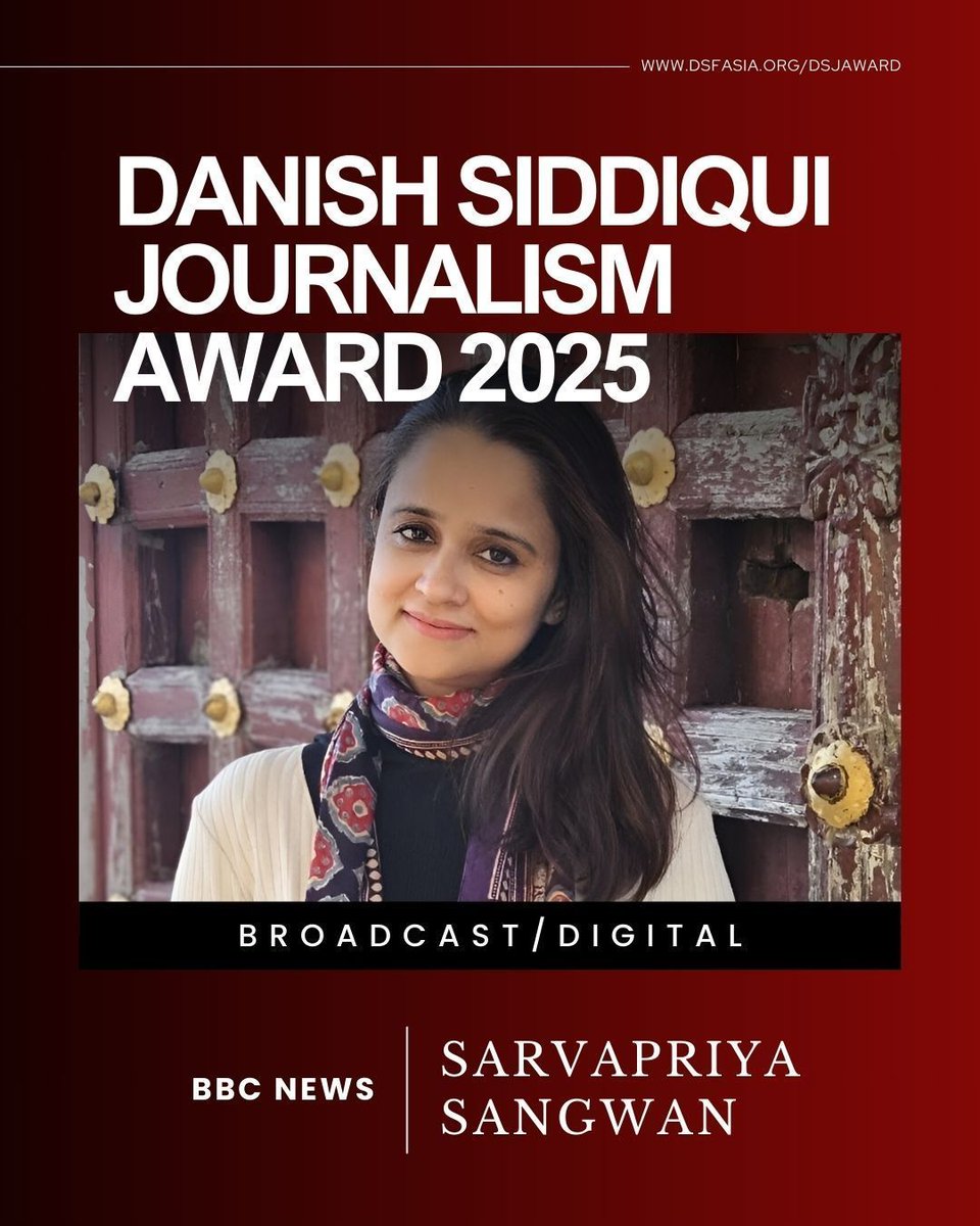 Winner | Broadcast/Digital
Sarvapriya Sangwan – BBC News India

Recognized for her powerful series The Last Man (BBC Hindi), Sarvapriya brings to light the lived realities of India’s most marginalized. Her storytelling blends sharp reporting with deep empathy, making space for