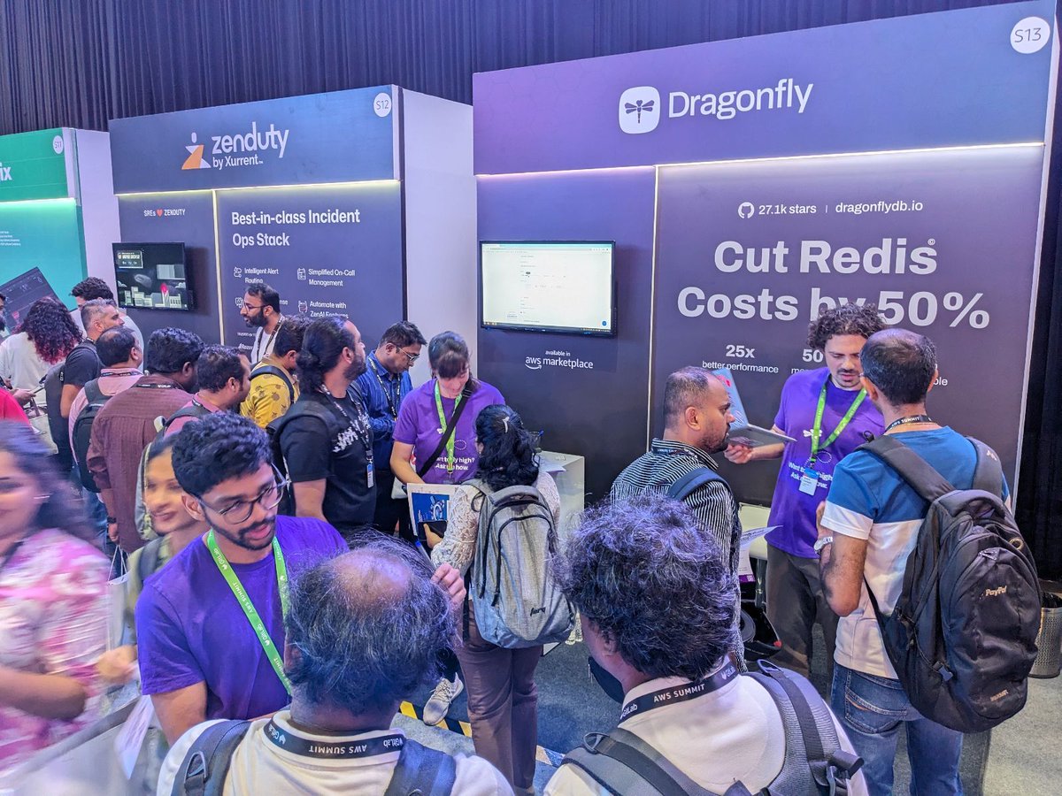 🚀 We’re here at #AWSSummitBengaluru! Come meet Team Dragonfly at Booth S13 to chat about the most performant in-memory data store—built for the cloud’s toughest workloads. Say hi or grab a demo! 👋 #AWS #AWSSummit #AWSSummitBangalore #Cache #DataInfrastructure
