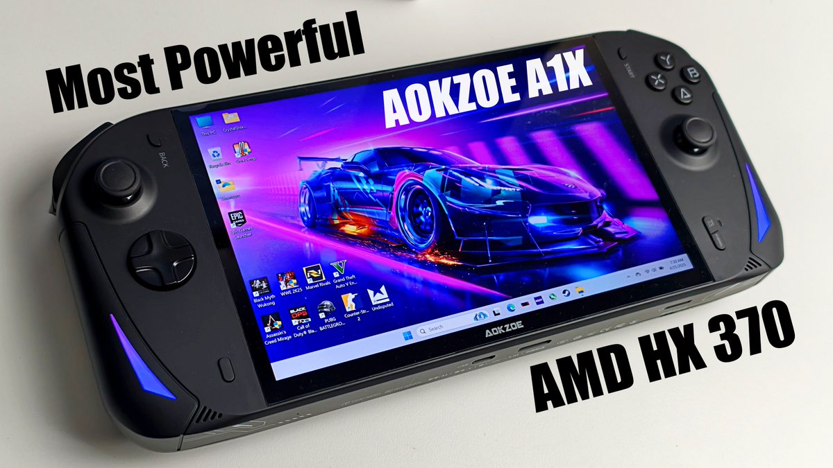 ChigzTechReview's tweet image. NEW VIDEO:  AOKZOE A1X - Most Powerful Handheld -  Better than ROG Ally X?
▶️ youtu.be/nnbZ2svsx8Q

--
#AOKZOEA1X #A1X #Windowshandheld #handheldgaming #gameconsole #AMDHX370