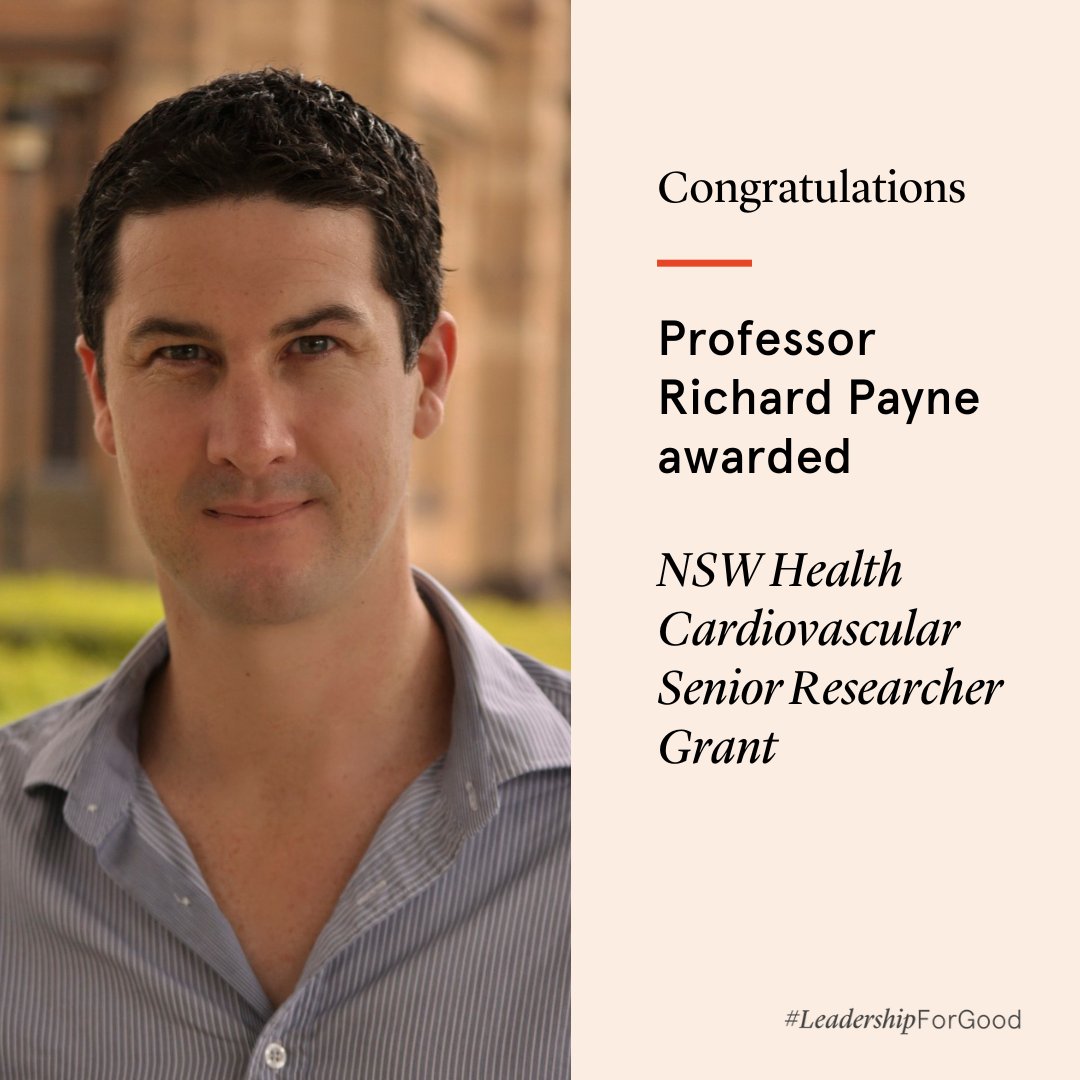 Sydney Science (@sydney_science) on Twitter photo Congratulations to Prof Richard Payne for receiving over $741,000Ā inĀ <a href="/NSWHealth/">NSW Health</a> CardiovascularĀ Senior Researcher grant funding!
Find out more about theĀ CardiovascularĀ Senior ResearcherĀ grants:Ā tinyurl.com/38ytz7z5 Congratulations to Prof Richard Payne for receiving over $741,000Ā inĀ <a href="/NSWHealth/">NSW Health</a> CardiovascularĀ Senior Researcher grant funding!
Find out more about theĀ CardiovascularĀ Senior ResearcherĀ grants:Ā tinyurl.com/38ytz7z5
