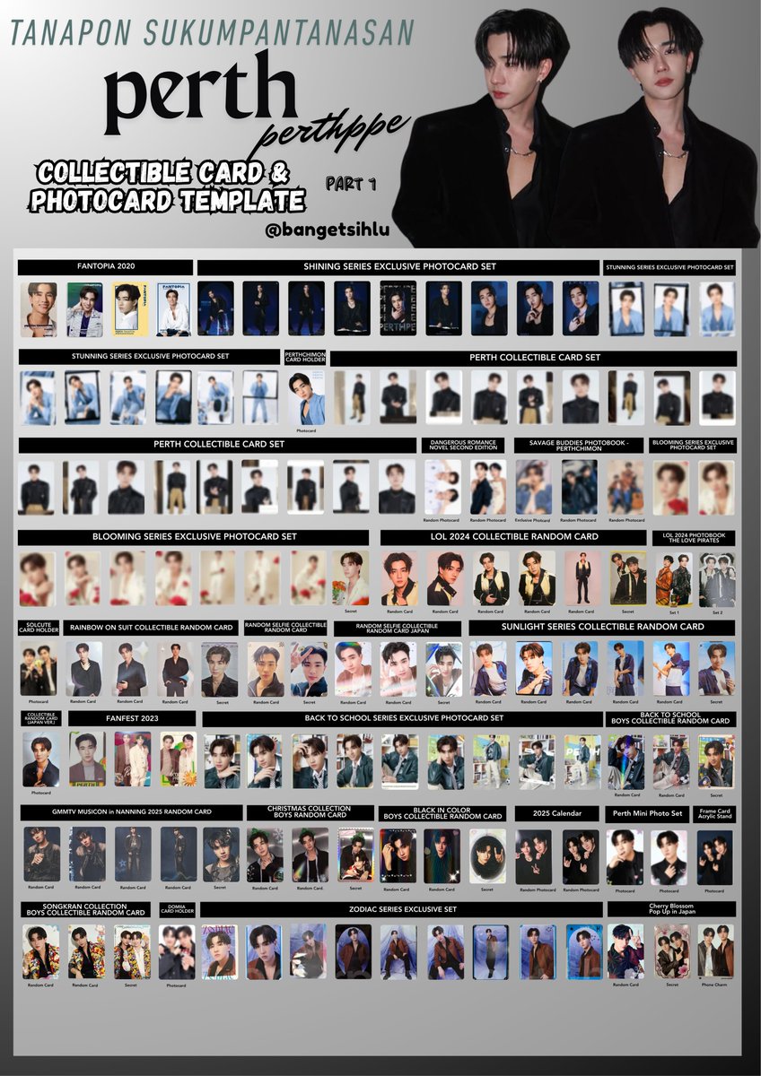 PERTH TANAPON COLLECTIBLE CARD PHOTOCARD TEMPLATE LIST GMMTV