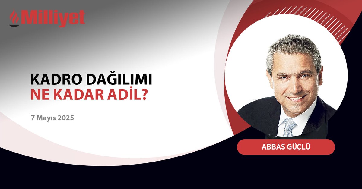 Kadro dağılımı ne kadar adil? | ✍️ <a href="/AbbasGucluTR/">Abbas Güçlü</a> yazdı...

milliyet.com.tr/yazarlar/abbas…