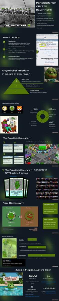 For @Pepecoin new comers - an unofficial 9 page summary presentation in image format. 

Or download the PDF via google drive in reply tweet below