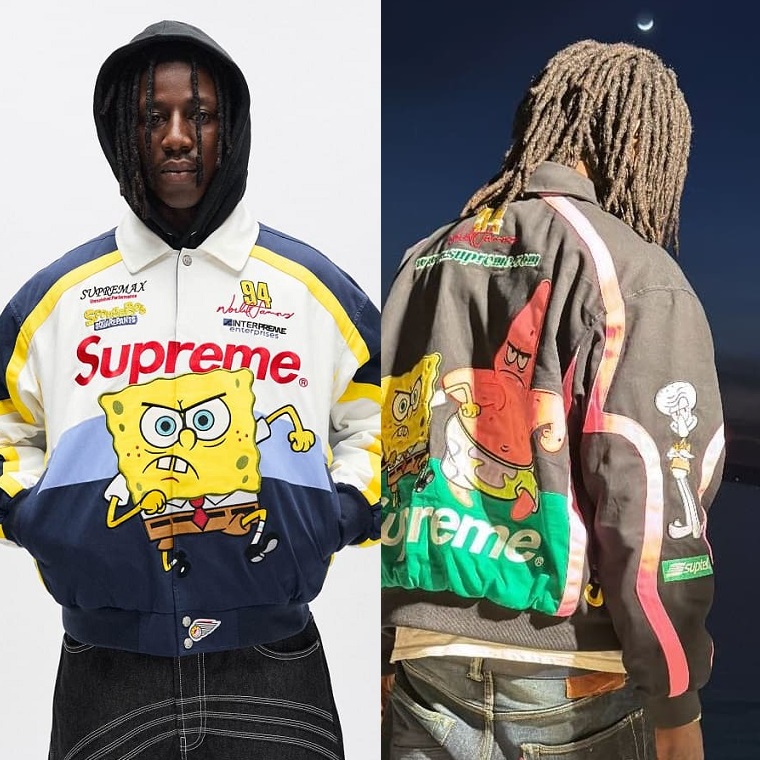 Supreme / Sponge Bob

※国内定価
Leather Jacket  69,300円
Cycling Jersey 35,200円
Bib Short 35,200円
Cycling Cap 6,600円
Socks 9,350円
Sports Bottle 3,960円

未発表のL/S Teeとキャップも追加

2025年5月10日発売

他、今週の発売アイテム、価格一覧はこちらから↓
supnyplus.com/2025/05/07/sup…