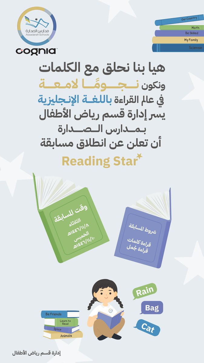 assadarah_kg's tweet photo. إن تعلم اللغة الإنجليزية في المراحل المتقدمة من عمر الطفل تزيد من قدراته على التفكير والفهم والإدراك والقدرة على الاستيعاب،وذلك بشكل يفوق الأطفال الذين يتعلمون لغة واحدة فقط خلال مرحلة التعليم الأساسية.
#رياض_الأطفال #المنهج_الوطني https://t.co/UIEFMRMAal