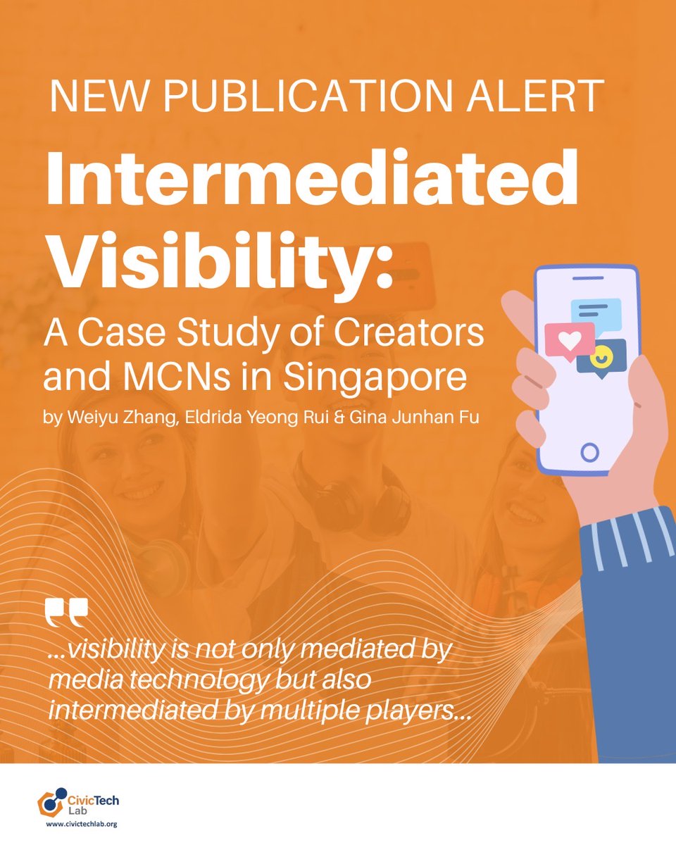 Who controls digital visibility in today’s creator economy? 📱

Our latest publication examines how creators, MCNs, platforms, and the state collectively shape online visibility in Singapore.

Read the full study in Convergence: The International Journal of Research into New