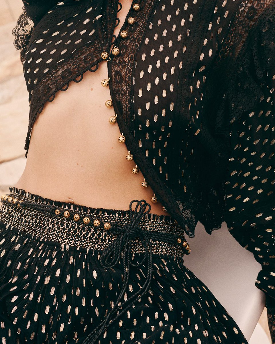 The silhouette of the summer. With metallic detailing and billowing forms, embrace carefree elegance with the Rhiannon Metallic Blouse and Harem Pant. 

Discover Summer Swim &gt; ​with-zim.com/X-Summer-Swim-…