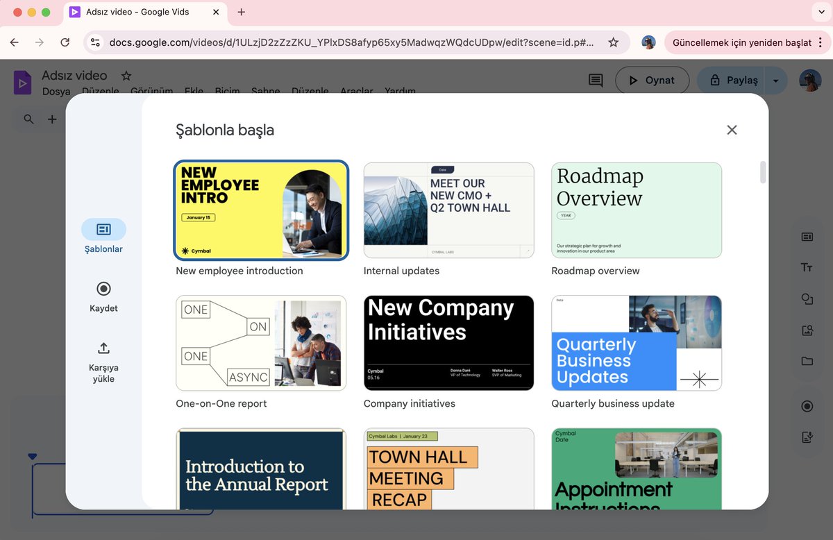 Gün geçmiyor ki <a href="/Google/">Google</a>  yeni bir ürün çıkarmasın. Şimdi de Google Vids diye bir ürün çıkarmışlar. Slatylardan video yapıyorsun. Fakat bu ürünü hangi ihtiyaca binaen yaptılar gerçekten çok merak ediyorum.