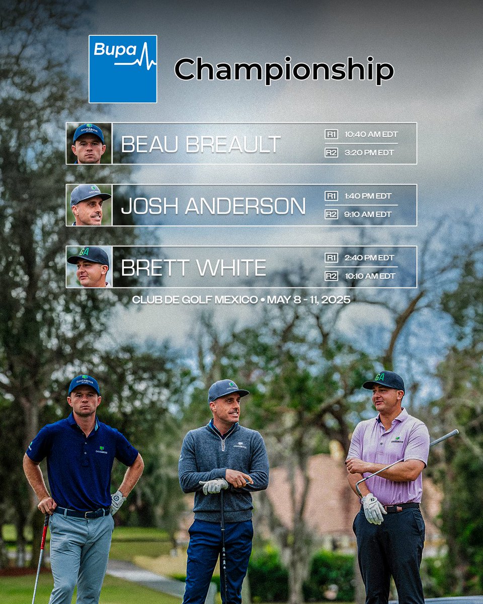 GameAbove (@game_above) on Twitter photo GameAbove Golf in Mexico City for Bupa Championship 🇲🇽
Beau Breault, <a href="/bwhitey08/">Brett White</a>, and <a href="/Josh2Anderson/">Josh Anderson</a> are back at it — this time at Club de Golf México for the next leg of the <a href="/PGATOURAmericas/">PGA TOUR Americas</a> Swing. They’re coming off a strong finish in Peru and ready to handle everything Mexico GameAbove Golf in Mexico City for Bupa Championship 🇲🇽
Beau Breault, <a href="/bwhitey08/">Brett White</a>, and <a href="/Josh2Anderson/">Josh Anderson</a> are back at it — this time at Club de Golf México for the next leg of the <a href="/PGATOURAmericas/">PGA TOUR Americas</a> Swing. They’re coming off a strong finish in Peru and ready to handle everything Mexico