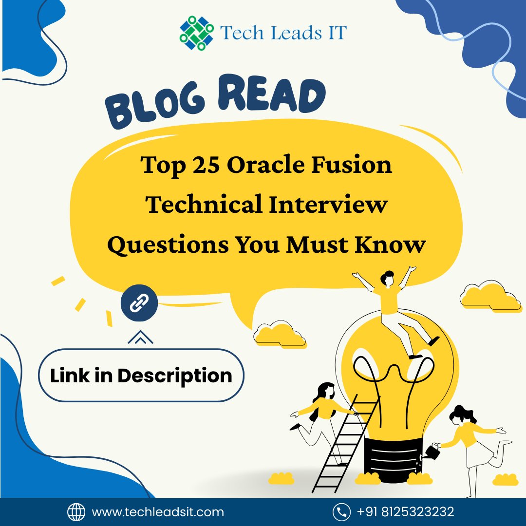 TECHLEADS1's tweet image. Don't miss out on our latest blog:
“Top 25 Oracle Fusion Technical Interview Questions You Must Know” 🔍✅
👉 Read here: techleadsit.com/blog/details/t…
#Blogread #TechLeadsIT #OracleFusionTechnical #OperationSindoor #IndianArmy #IndiaPakistanWar #IndianAirForce #airstrike