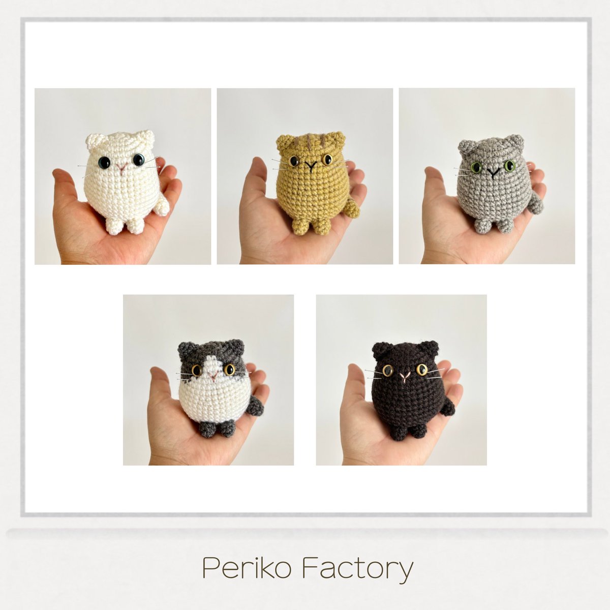 periko_factory's tweet photo. 新作「ねこニャン」
来月の『ヨコハマハンドメイドマルシェ2025』で販売予定です。

【ヨコハマハンドメイドマルシェ2025】
6/14（土）～6/15（日）  11:00～18:00
＊Periko Factoryは14日のみの出店です
パシフィコ横浜 ホールB･C･D
【ブースNo:F-04】

#ヨコハマハンドメイドマルシェ #あみぐるみ https://t.co/qwFjoVbjYi