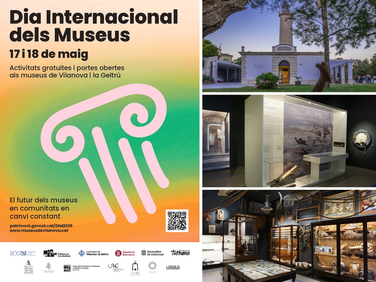 Ja ho tenim tot a punt per al Dia Internacional
dels Museus! 🏛️🎉
Els dies 17 i 18 de maig us esperem als museus de la
ciutat amb una àmplia programació. La podeu consultar completa a museusdevilanova.cat.

#DIM2025