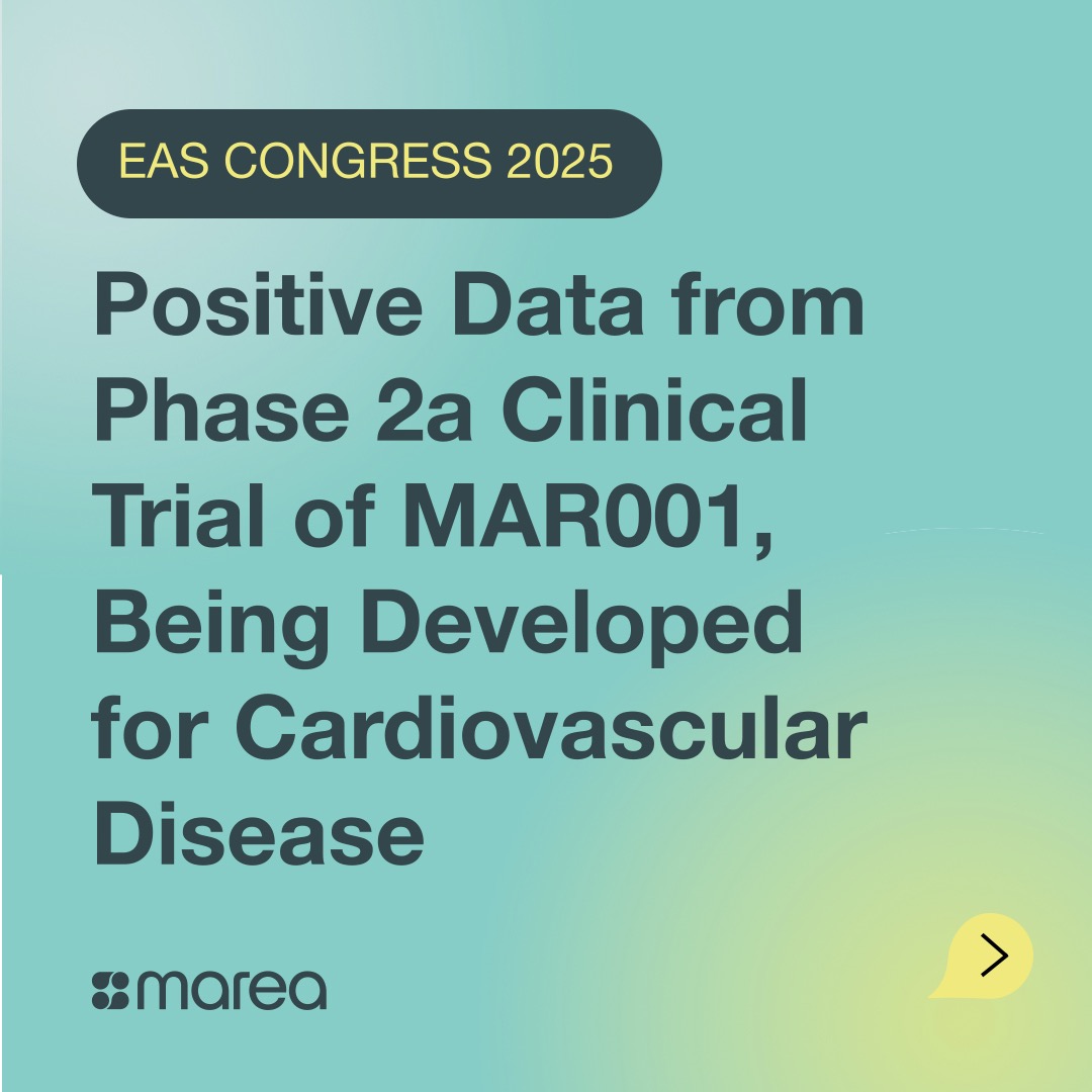 Marea_tx's tweet image. Today, we presented positive data from the Phase 2a clinical trial of MAR001 in a late-breaking oral session at the #EASCongress2025. These data validate the ability of MAR001 to significantly lower remnant cholesterol and triglycerides by inhibiting ANGPTL4. We look forward to…