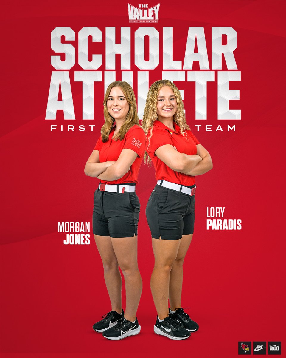 Jinyoung Yun Named MVC Women’s Golf Scholar-Athlete of the Year, Morgan Jones and Lory Paradis named MVC Scholar-Athlete First Team.

goredbirds.com/news/2025/5/7/…