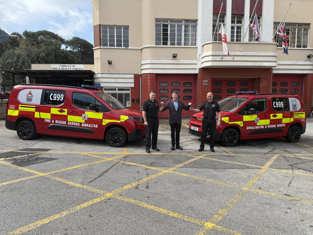 The 1st 2 electric vehicles have been incorporated to our fleet. This initiative aligns with GOG’s commitment to reducing carbon emissions &amp; promoting environmentally friendly practices across the public service. The 2 Citroen e-Berlingo will complement the GFRS’ frontline assets
