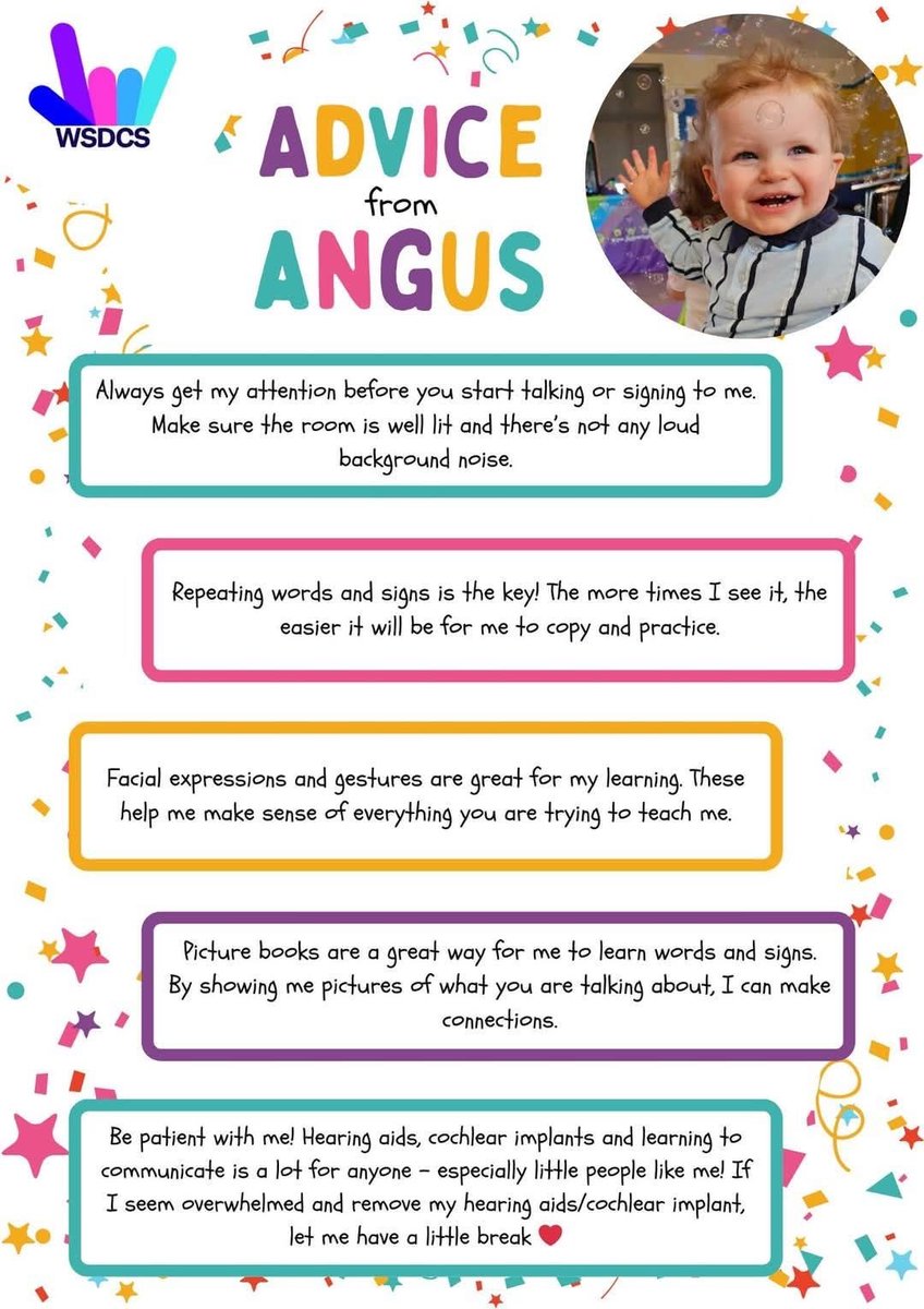 It's #DeafAwarenessWeek so we wanted to share strategies to help you become more deaf aware  and learn what you can do to support children and young people who are deaf (like gorgeous little Angus! 🥰)
