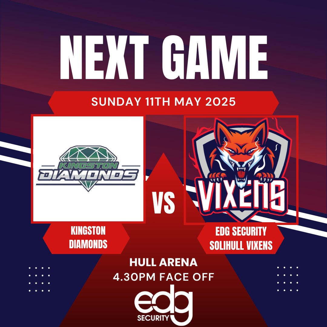 The final league game.

We face Kingston Diamonds in the final league game of the season this Sunday!

Lets Go Vixens!!

🦊🦊🦊