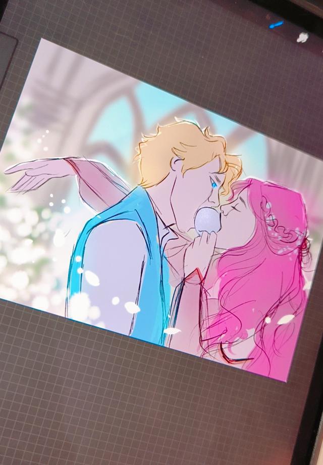 Estoy trabajando en varias commissions y no imaginé que retomaría para eso un boceto que hice hace 1 año y que deje por frustración, que fantasía 🥹🩷