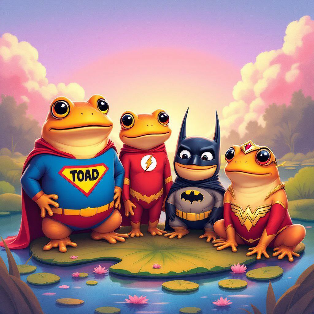ToadS0L's tweet image. $TOAD is the favourite superhero of people who want love 🧡🐸