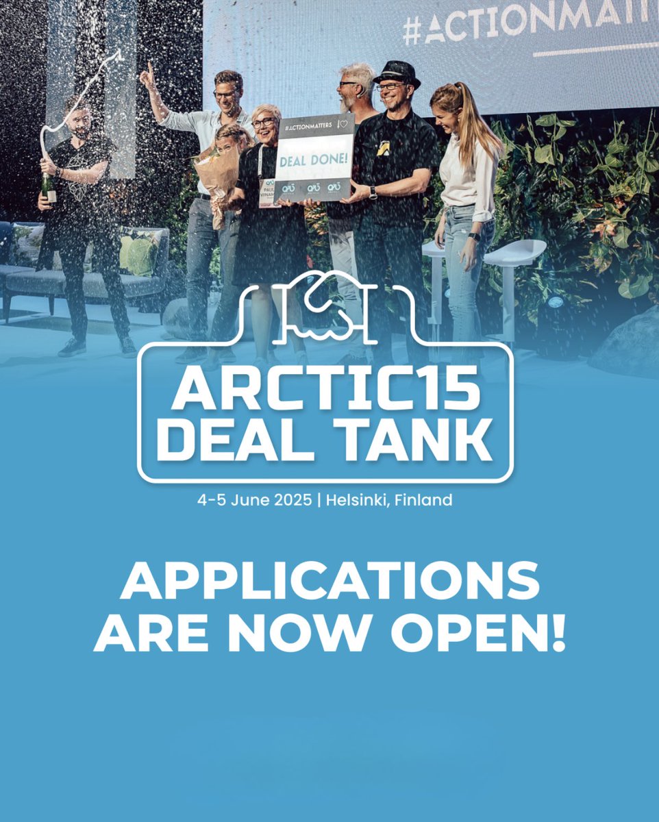 🚨NEW CONCEPT AT ARCTIC15🚨
Deal Tank: Where Startup Rounds Get Real. 

Highly curated pre-seed and seed startups pitch their active funding rounds directly to curated investors. Some on stage and some behind closed doors, in 60-minute themed sessions. 

 arctic15.com