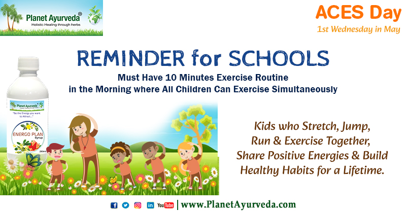 PlanetAyurveda4's tweet image. ACES Day – 1st Wednesday in May (7th May 2025)
Link to Buy Energo Plan Syrup:- bit.ly/3GGBfqF
#ACESDay #AllChildrenExerciseSimultaneously #KidsWhoMove #HealthyKidsHealthyFuture #SchoolFitness #MoveInSchool #ExerciseTogether #ActiveKids #MorningRoutine