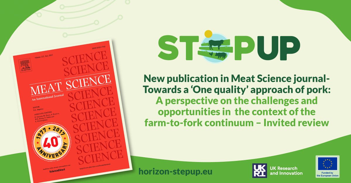 📢 NEW: Invited #publication in Meat Science by our partners at <a href="/INRAE_France/">INRAE</a>!
🐖 Discover the #OneQuality concept—linking intrinsic &amp; extrinsic meat quality for sustainable #pork production &amp; consumption.
📎 Read more 👉 doi.org/10.1016/j.meat…