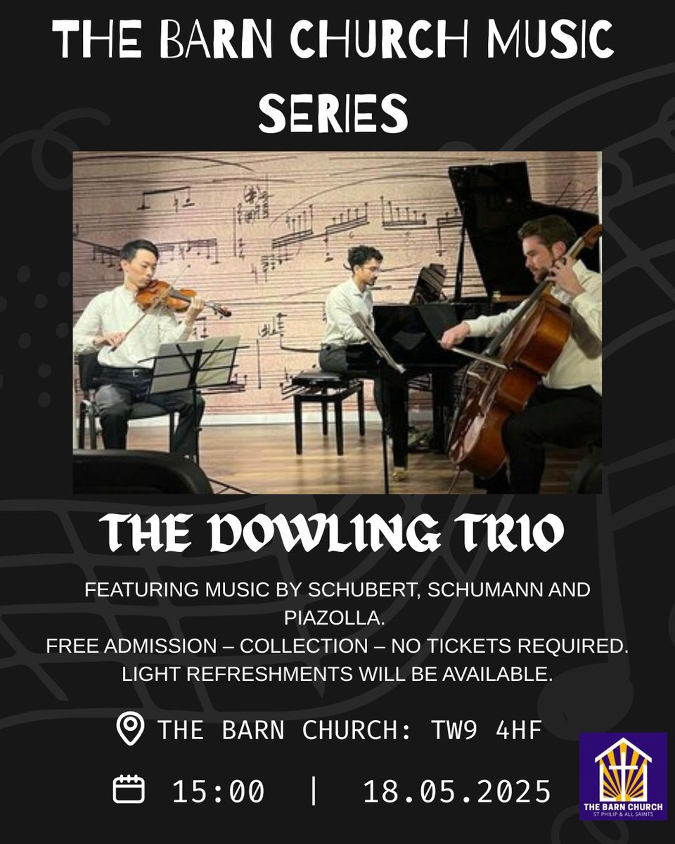 Join us on 18 May for an afternoon concert in the church.