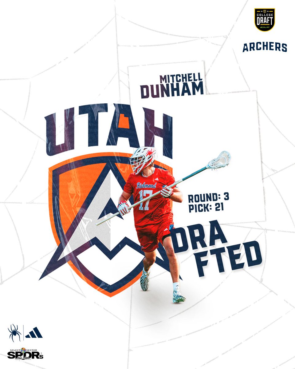Richmond Lacrosse (@spidermlax) on Twitter photo THE MOUNTAIN 🗻🗻
With the 21st pick of the 2025 <a href="/PremierLacrosse/">Premier Lacrosse League</a> College Draft, the <a href="/PLLArchers/">Utah Archers</a> select Richmond defenseman Mitchell Dunham‼️
#OneRichmond THE MOUNTAIN 🗻🗻
With the 21st pick of the 2025 <a href="/PremierLacrosse/">Premier Lacrosse League</a> College Draft, the <a href="/PLLArchers/">Utah Archers</a> select Richmond defenseman Mitchell Dunham‼️
#OneRichmond