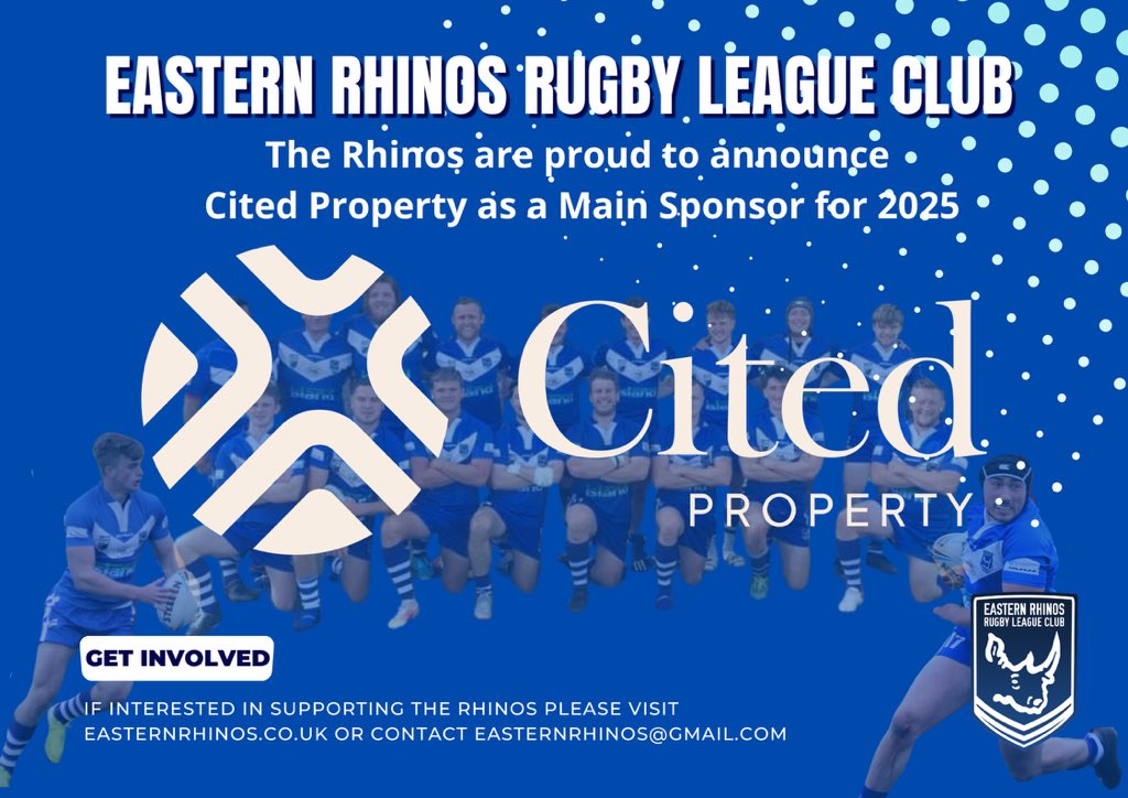 📣Sponsorship announcement 

🤝Cited Property
🙏Thanks for your support 
#LetsgoRhinos