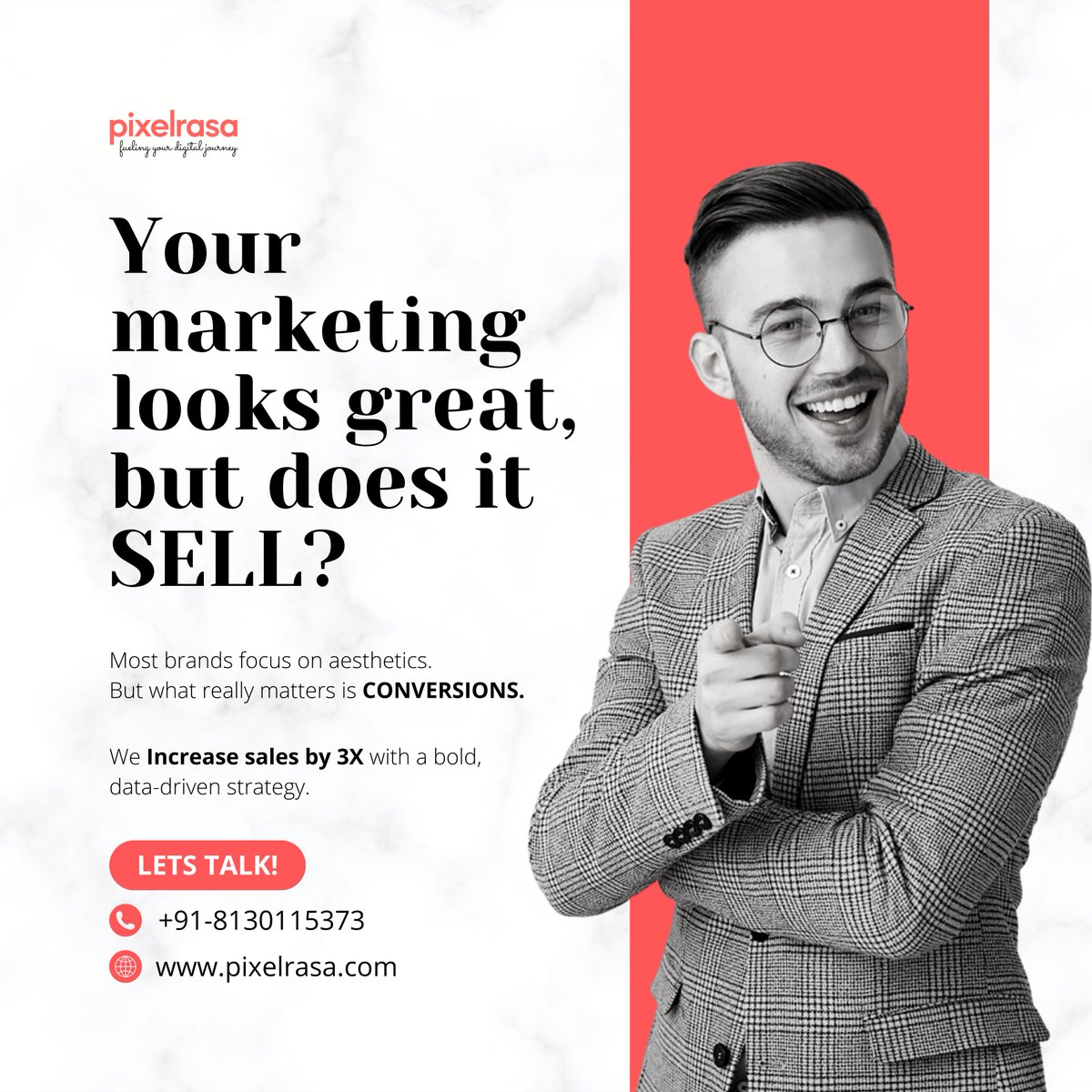 pixelrasa's tweet photo. Great design is just the beginning.

At Pixelrasa, we go beyond the "wow" factor and deliver real business outcomes.
#DigitalMarketing #LeadGeneration #ConversionOptimization #Pixelrasa #MarketingThatSells https://t.co/F6gt4PhgfP
