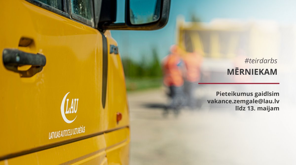 autoceli's tweet image. 📌Aicinām komandā MĒRNIEKU.
Uzzini vairāk: lau.lv/vakances

#teirdarbs