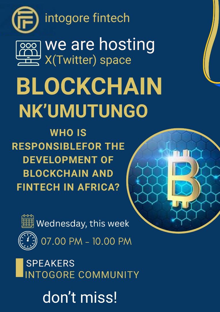 Hey! Uyu munsi muze dukomeze tuganire #blockchain #fintech