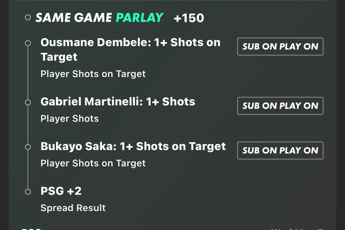 Taketherisk7_'s tweet image. Champions League Parlay⚽️ #PSG #Arsenal #uefachampionsleague #futbol #gamblingX #SportsBettingX #soccer