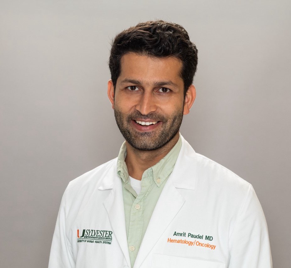 Miami Hematology Oncology Program Director (@hemoncmiami) on Twitter photo Announcing 2025–26 Chief Fellows <a href="/Jani_Chinmay/">Chinmay Jani</a> & Dr. Amrit Paudel
Dr. Jani, former chief resident <a href="/MAHIMRes/">Mount Auburn Hospital Internal Medicine Residency</a> <a href="/harvardmed/">Harvard Medical School</a> is working on translational/Phase 1 research in lung & GU cancers.
Dr. Paudel, former faculty at <a href="/Georgetown/">Georgetown University</a>, focuses on sarcoma research esp Myxofibrosarcoma. Announcing 2025–26 Chief Fellows <a href="/Jani_Chinmay/">Chinmay Jani</a> & Dr. Amrit Paudel
Dr. Jani, former chief resident <a href="/MAHIMRes/">Mount Auburn Hospital Internal Medicine Residency</a> <a href="/harvardmed/">Harvard Medical School</a> is working on translational/Phase 1 research in lung & GU cancers.
Dr. Paudel, former faculty at <a href="/Georgetown/">Georgetown University</a>, focuses on sarcoma research esp Myxofibrosarcoma.