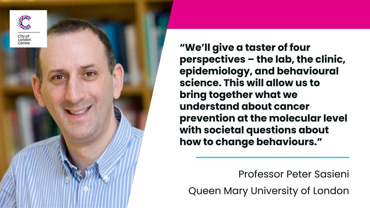CRUKCOLcentre (@crukcolcentre) on Twitter photo Our Prevention Primer w <a href="/CR_UK/">Cancer Research UK</a> brings together early-career researchers to promote inter-disciplinary collabs in cancer prevention. Co-host Prof Peter Sasieni <a href="/QMUL_WIPH/">Wolfson Institute of Population Health</a> told us more. 24 June, London. Register: bit.ly/3EKgzNN
<a href="/QMBCI/">Barts Cancer Institute (Queen Mary)</a> <a href="/uclcancer/">UCL Cancer Institute</a> <a href="/TheCrick/">The Crick</a> <a href="/kingsmedicine/">King's Faculty of Life Sciences & Medicine</a> Our Prevention Primer w <a href="/CR_UK/">Cancer Research UK</a> brings together early-career researchers to promote inter-disciplinary collabs in cancer prevention. Co-host Prof Peter Sasieni <a href="/QMUL_WIPH/">Wolfson Institute of Population Health</a> told us more. 24 June, London. Register: bit.ly/3EKgzNN
<a href="/QMBCI/">Barts Cancer Institute (Queen Mary)</a> <a href="/uclcancer/">UCL Cancer Institute</a> <a href="/TheCrick/">The Crick</a> <a href="/kingsmedicine/">King's Faculty of Life Sciences & Medicine</a>