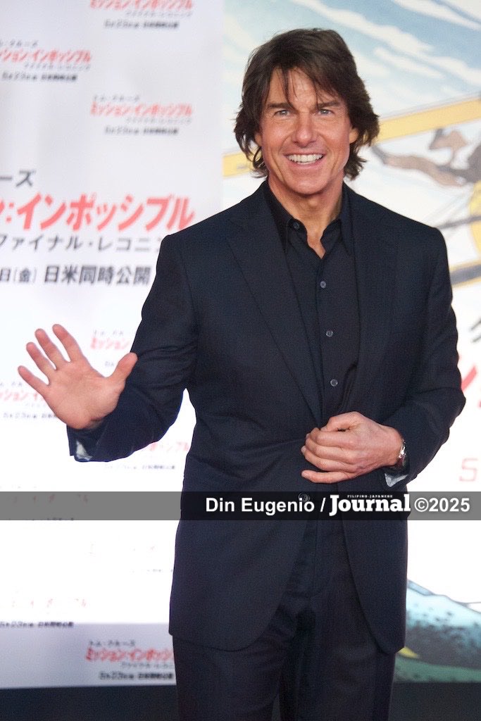 FJJOfficial's tweet photo. TOKYO – @TomCruise &amp; the cast &amp; director of ‘Mission: Impossible – The Final Reckoning’ kick off the film’s global promo tour at TMG Square on May 6. A projection mapping is displayed on the TMG Bldg. Tokyo Gov. Yuriko Koike delivers opening remarks. (Last 📷: Paramount Pictures) https://t.co/CQSHVMyg4a