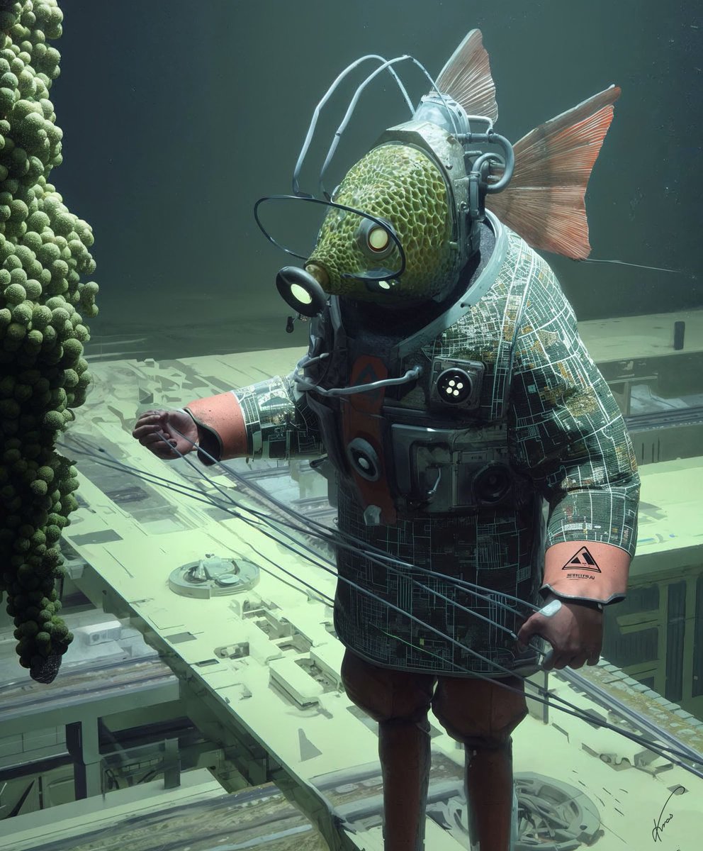 KrasMaggie's tweet photo. Symbiofish - Deep sea researcher.
.
#scifi #creaturesdesign #conceptart #biopunk https://t.co/OrengTq5lU