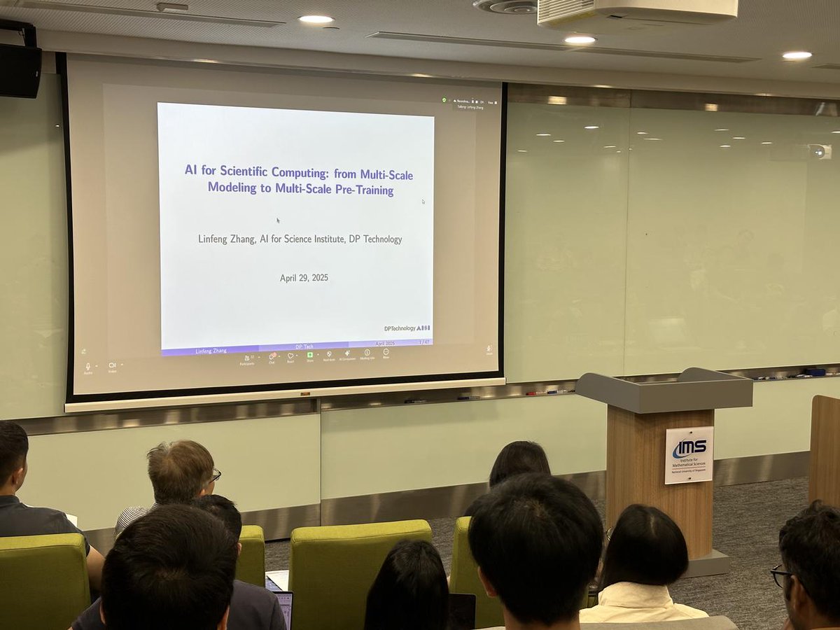 Bohrium_AI4S's tweet image. 🌟 Workshop Recap: AI for Science 2025 @ NUS 
On 29–30 April, @Bohrium_AI4S  proudly supported the AI for Science Workshop 2025 as the official tutorial platform. Grateful to NUS, AISI &amp;amp; all speakers for advancing the dialogue between AI &amp;amp; scientific discovery! 
#AIforScience…