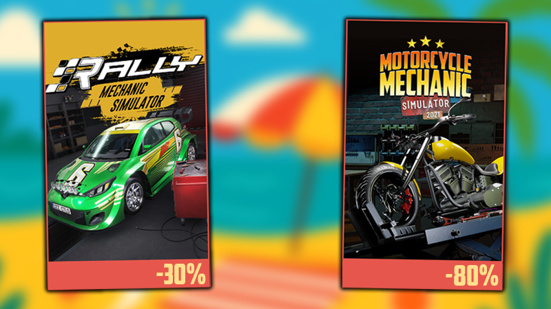 Spring’s heating up, and so are our games! 🔥

🏍️ Motorcycle Mechanic Simulator: -80%
store.steampowered.com/app/1078760/Mo…

 🚗 Rally Mechanic Simulator: -30%
store.steampowered.com/app/1588090/Ra…

Two weeks of deals, grease, and good vibes! ☀️
Perfect time to get your hands dirty.

#gaming #indiedev