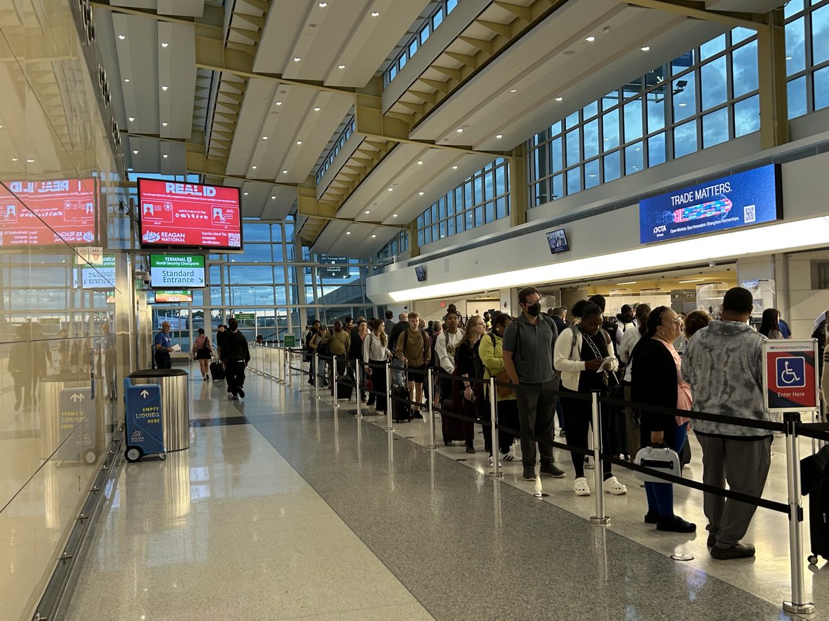 Today is the first day that <a href="/TSA/">TSA</a> is enforcing REAL ID. Things are going smoothly here at ⁦<a href="/Reagan_Airport/">Reagan Airport</a>⁩ with the majority of travelers in compliance with REAL ID.