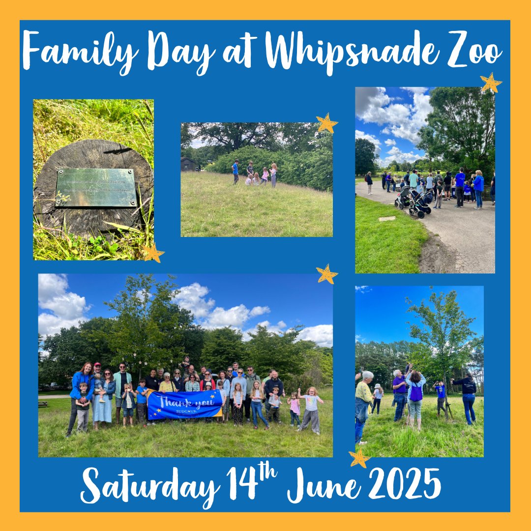 SUDC*UK (@sudcuk1) on Twitter photo Our next Family Day is on Saturday 14th June and there is still time to book your spot.💙⭐️
Come and join us at ZSL Whipsnade Zoo for a supportive day out for the whole family.
Please email events@sudc.org.uk to find out more information.
#SUDCSupport #SUDC Our next Family Day is on Saturday 14th June and there is still time to book your spot.💙⭐️
Come and join us at ZSL Whipsnade Zoo for a supportive day out for the whole family.
Please email events@sudc.org.uk to find out more information.
#SUDCSupport #SUDC
