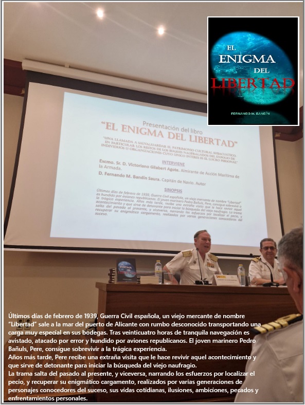 Seguridad Ciudadana y Emergencias Región de Murcia (@dgsce_rm) on Twitter photo Presentación del libro "El enigma del Libertad", en el <a href="/RealCasinoMur/">Real Casino de Murcia</a> novela que aborda el problema de la Protección del Patrimonio Arqueológico Subacuático.
La <a href="/Armada_esp/">Armada</a> referente en la protección de nuestra cultura e historia, y cerca de su ciudadanía en la <a href="/regiondemurcia/">Gobierno de la Región de Murcia</a>. Presentación del libro "El enigma del Libertad", en el <a href="/RealCasinoMur/">Real Casino de Murcia</a> novela que aborda el problema de la Protección del Patrimonio Arqueológico Subacuático.
La <a href="/Armada_esp/">Armada</a> referente en la protección de nuestra cultura e historia, y cerca de su ciudadanía en la <a href="/regiondemurcia/">Gobierno de la Región de Murcia</a>.